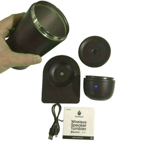 Manna Black‎ Wireless Speaker Tumbler 17oz  Bluetooth Music Speaker Tumbler - Picture 8 of 10